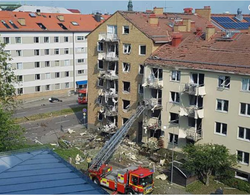 انفجار مهیب در سوئد ۲۵ مجروح برجای گذاشت