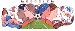 تغییر لوگوی گوگل به افتخار بزرگترین رقابت فوتبالی زنان+عکس