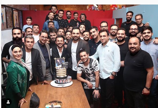 عکس/ جشن تولد امین حیایی پشت صحنه «عصر جدید»