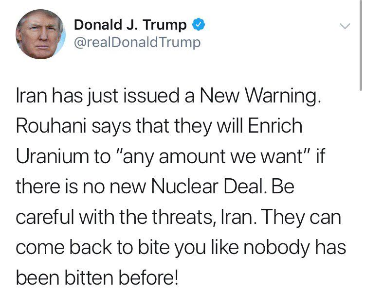 ترامپ سخنان روحانی را تحریف کرد