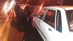 تصادف زنجیره‌ای در اتوبان ساوه- تهران| ۱۳ کشته و زخمی