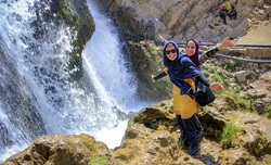 تصاویر| تفریح تابستانی در آبشار شیخ علیخان
