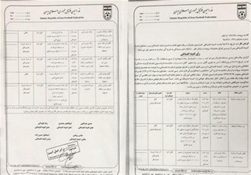 توضیح فدراسیون فوتبال درباره عدم محرومیت پرسپولیس و سپاهان توضیح فدراسیون فوتبال درباره عدم محرومیت پرسپولیس و سپاهان