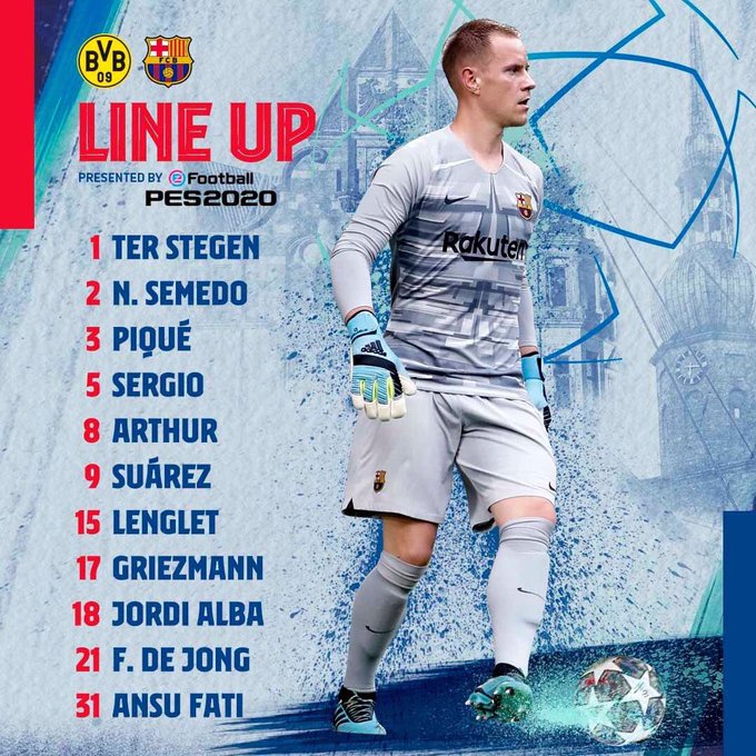 ترکیب بارسلونا و دورتموند اعلام شد ترکیب بارسلونا و دورتموند اعلام شد