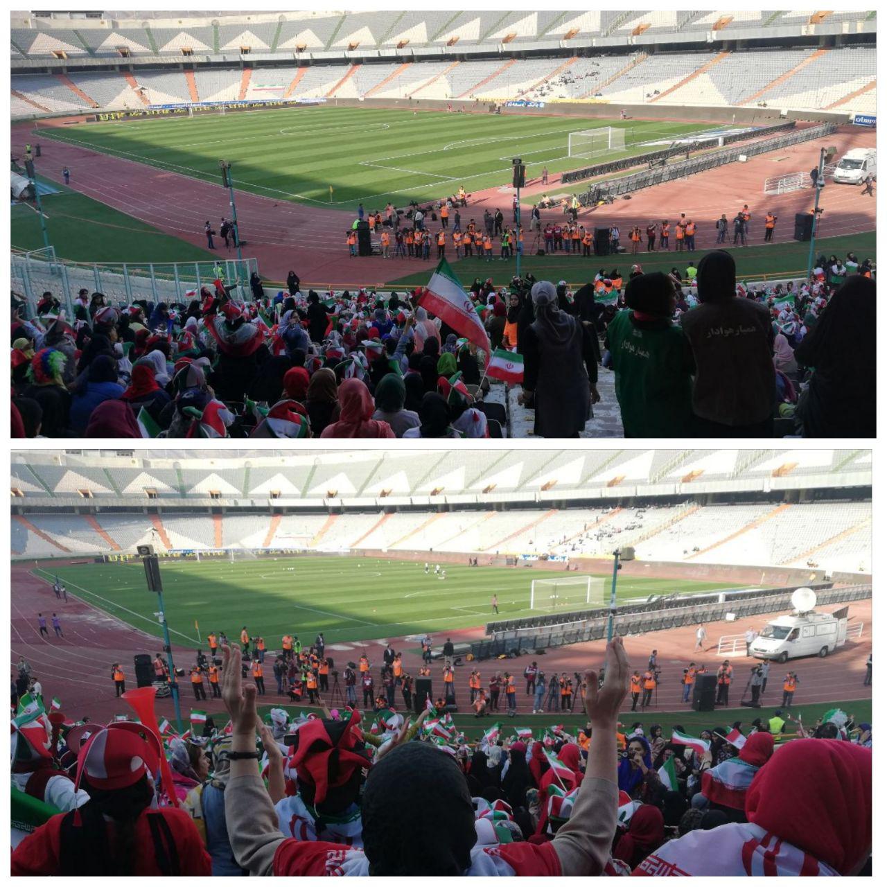 عکس| تفاوت استقبال زنان و مردان از بازی ایران - کامبوج عکس| تفاوت استقبال زنان و مردان از بازی ایران - کامبوج