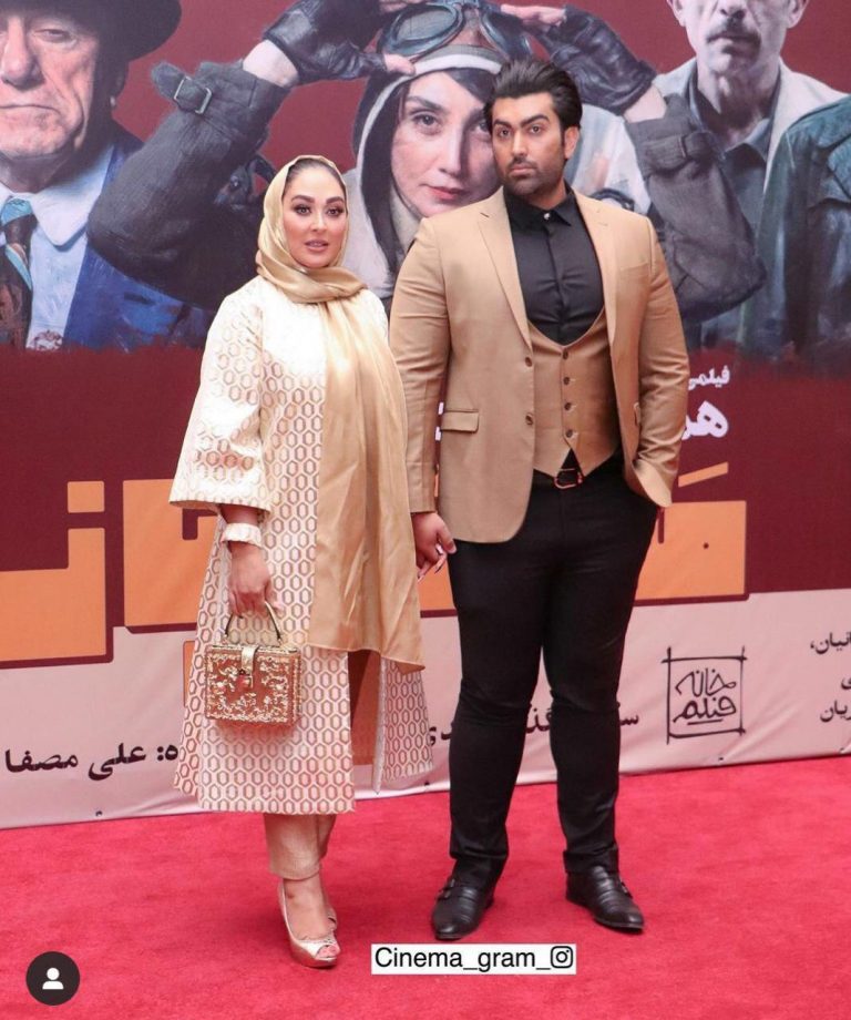 الهام حمیدی و همسرش در اکران خصوصی فیلم مسخره باز | عکس