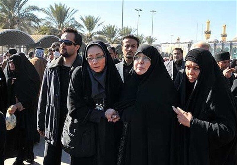 خانم بازیگری که روز عاشورا کربلا بود / عکس
