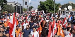 آغاز راهپیمایی لبنانی‌ها در حمایت از میشل عون