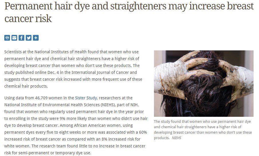 استفاده زیاد از رنگ مو احتمال ابتلا به سرطان سینه را افزایش می‌دهد؟