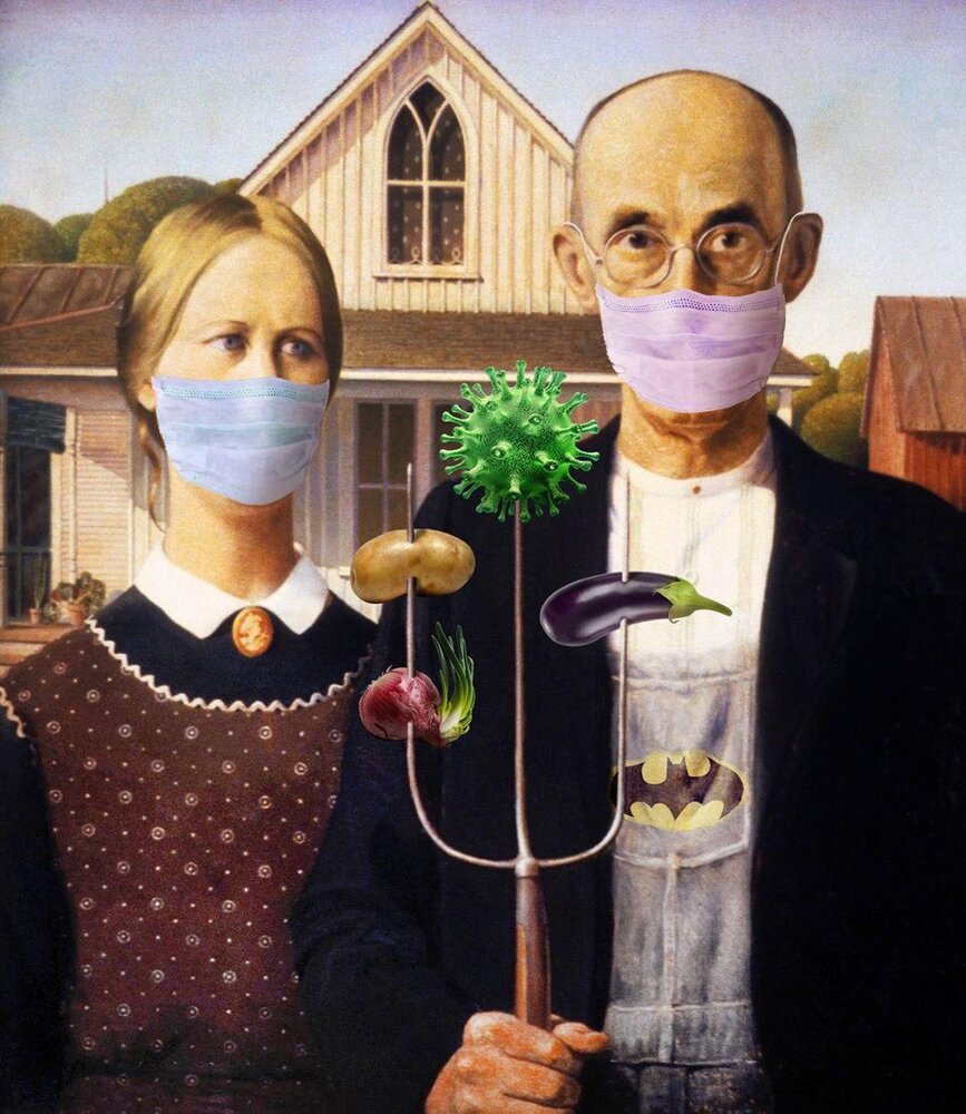 کرونا به روایت پیکاسو، داوینچی، مگریت و دیگران / عکس