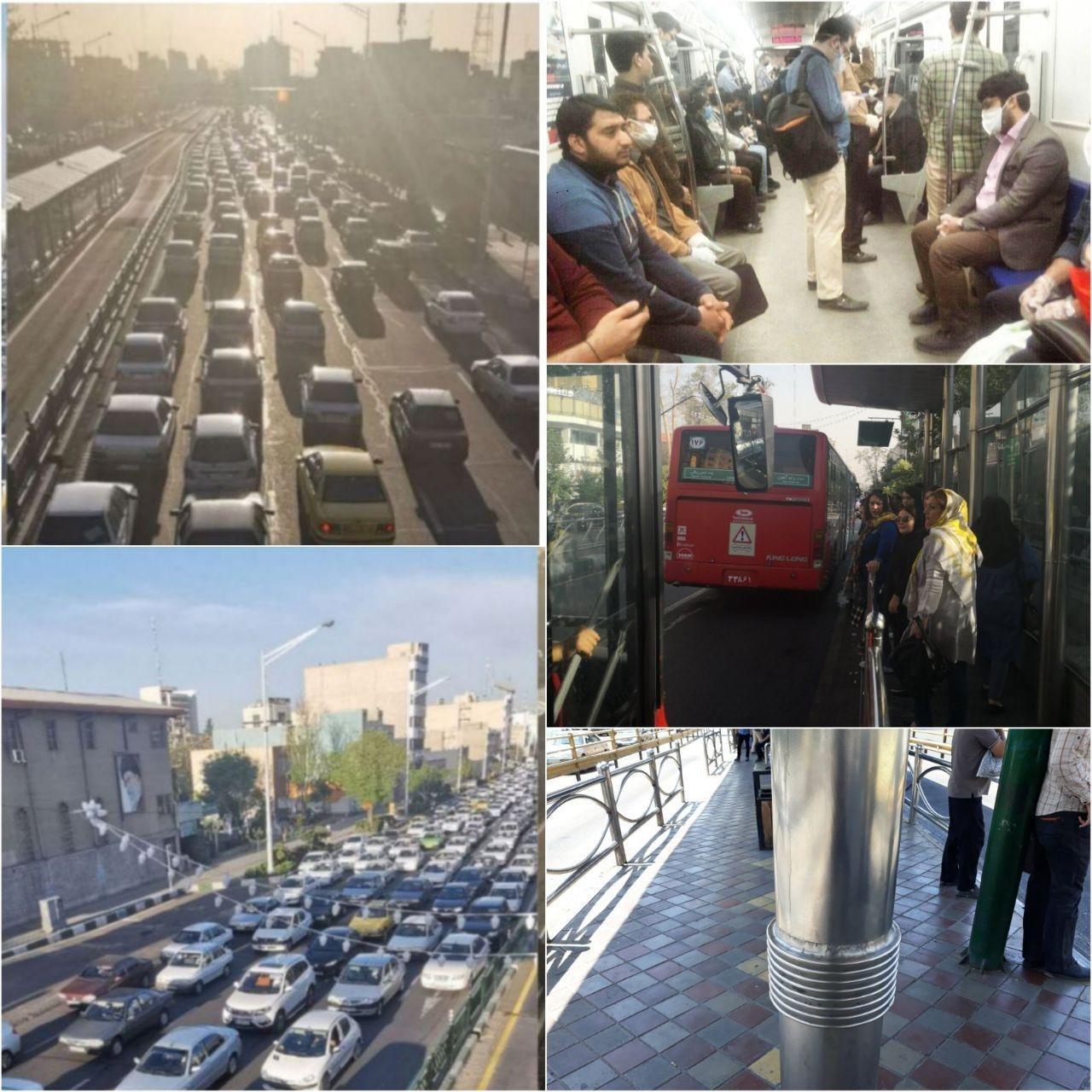 عکس| ازدحام جمعیت در مترو تهران