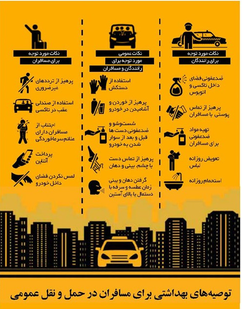 رانندگان و مسافران چه نکاتی درباره کرونا را جدی بگیرند؟ رانندگان و مسافران چه نکاتی درباره کرونا را جدی بگیرند؟