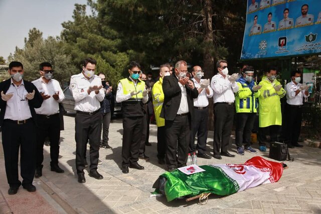 عکس| مراسم تشییع تکنسین فقید اورژانس تهران عکس| مراسم تشییع تکنسین فقید اورژانس تهران