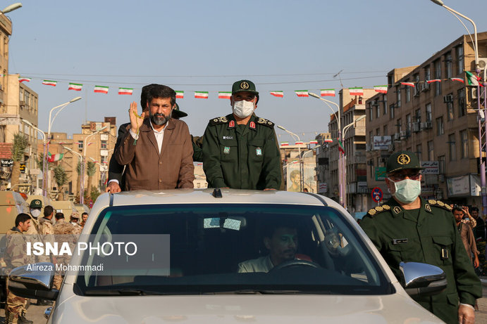 عکس| سان دیدن و سخنرانی استاندار خوزستان در شرایط کروانایی