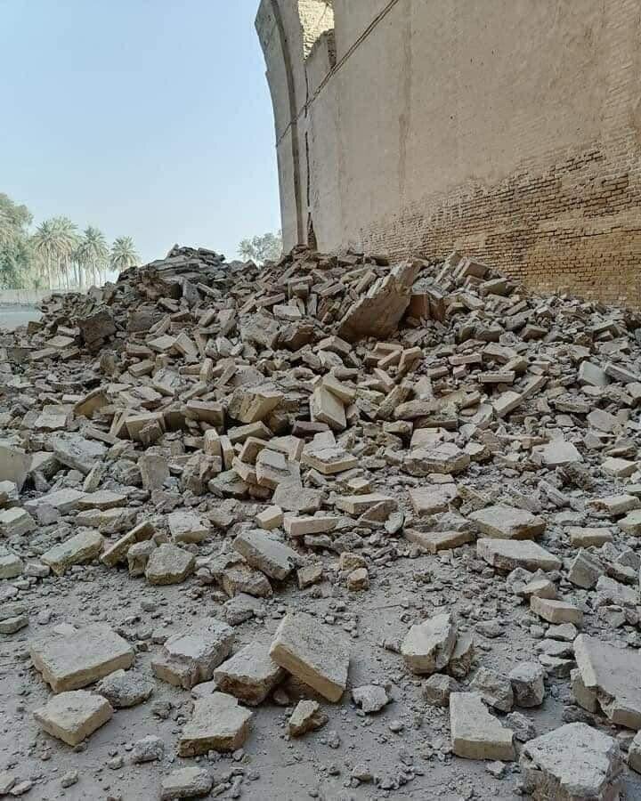 عکس| بخشی از طاق کسری فروریخت عکس| بخشی از طاق کسری فروریخت