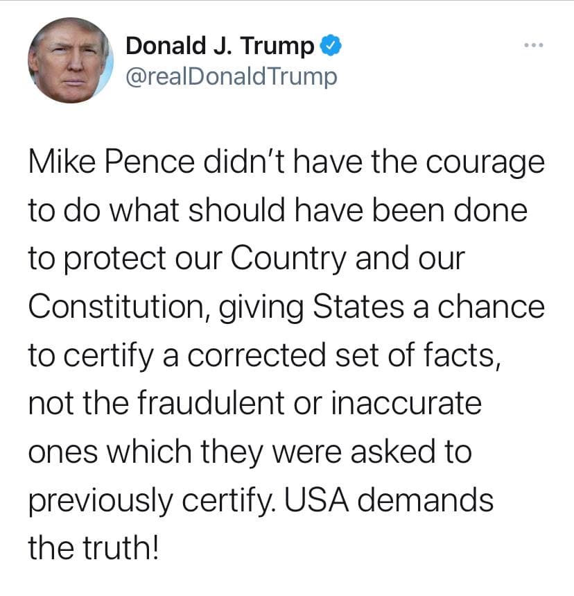 حمله ترامپ به مایک پنس حمله ترامپ به مایک پنس