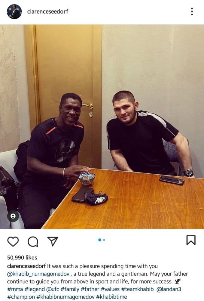 عکس| دیدار سیدورف و همسر ایرانی‌اش با حبیب نورماگمدوف