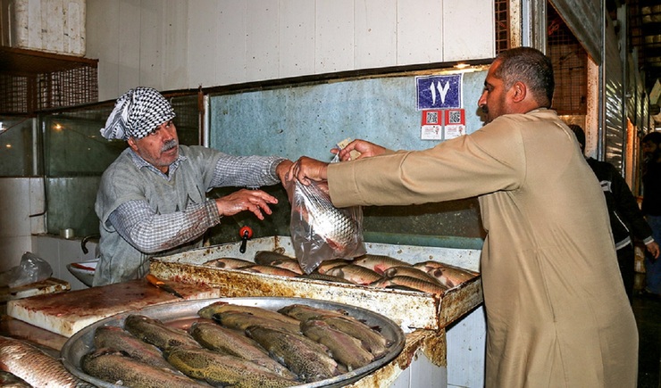 تصاویر| بازار ماهی‌فروشان خرمشهر