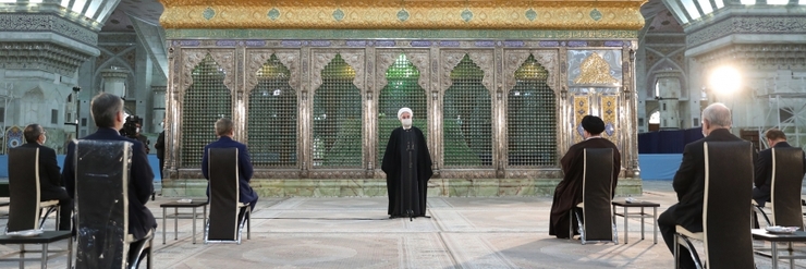 روحانی: اگر بیش از ٧٠ درصد مردم پای صندوق رأی بیایند منشور امام محقق شده| امام گفت پدران ما نمی‌توانند برای ما تصمیم بگیرند