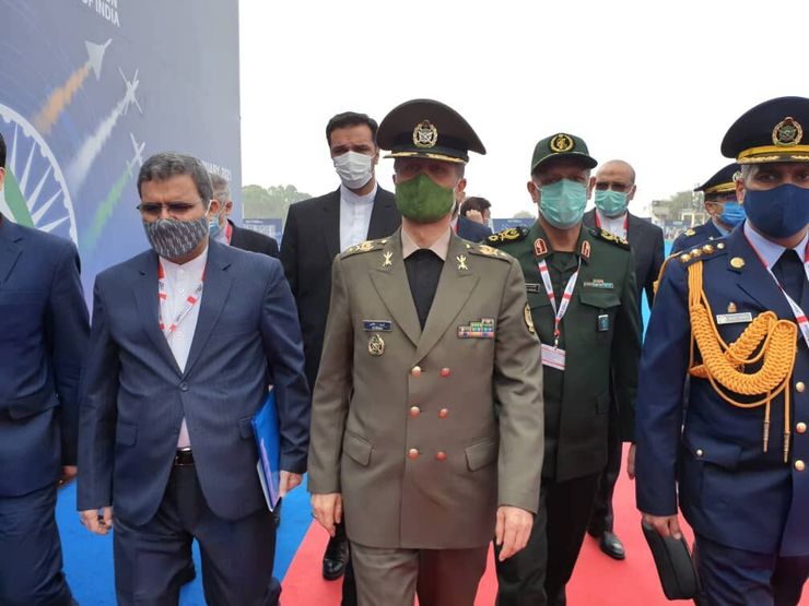 حضور وزیر دفاع در مراسم افتتاح نمایشگاه صنایع هوایی هند