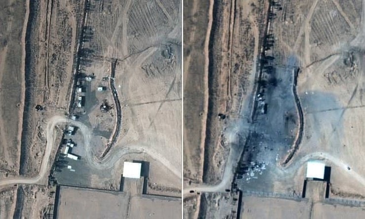 تصاویر ماهواره‌ای از محل حمله آمریکا علیه مقر شبه‌نظامیان در سوریه