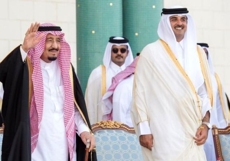 پیام پادشاه عربستان برای امیر قطر