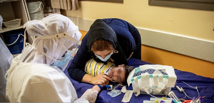 تصاویر| بیمارستان کودکان ابوذر اهواز در وضعیت قرمز کرونا