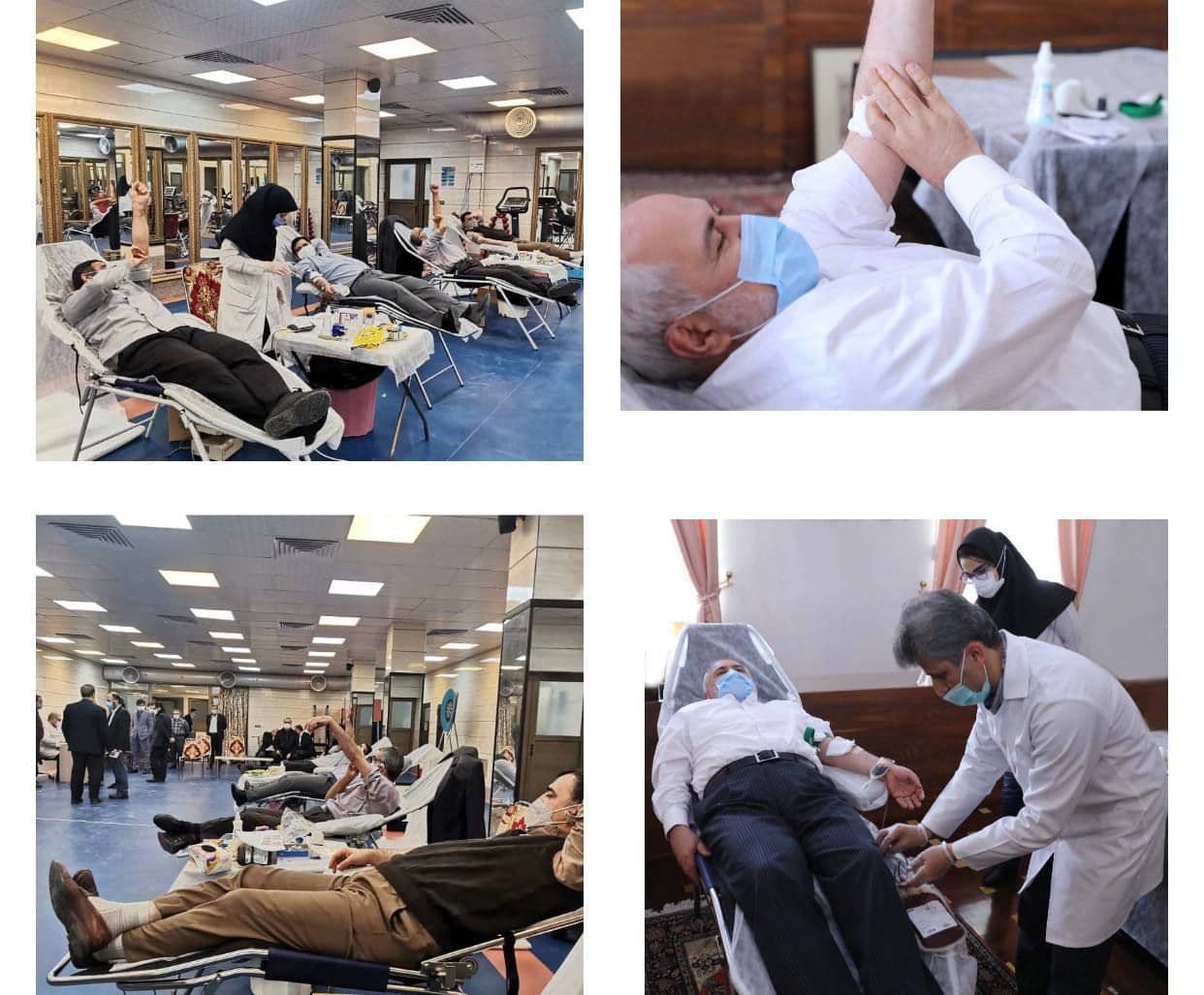 عکس| ظريف خون اهدا كرد