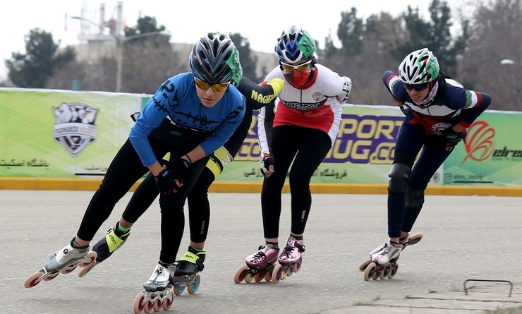 تصاویر| مسابقات اسکیت سرعت زنان
