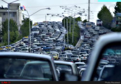 ترافیک سنگین در ۸ بزرگراه تهران
