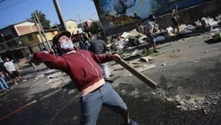 مردم شیلی، معترض به قرنطینه/ عکس
