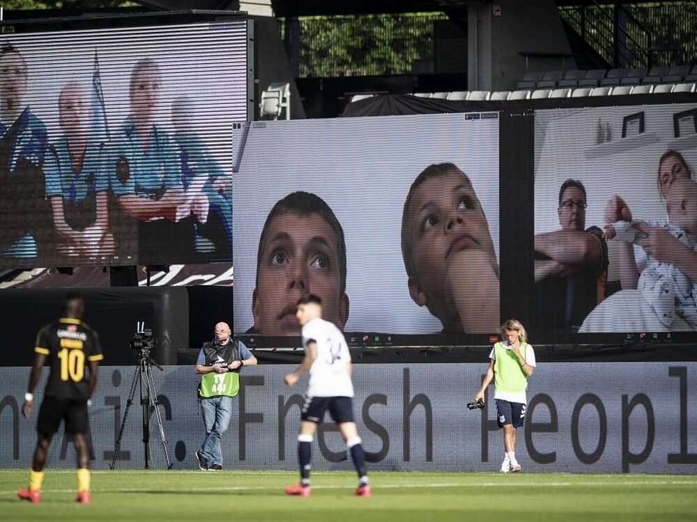 ایده جذاب یک تیم دانمارکی برای جبران غیبت تماشاگران/عکس ایده جذاب یک تیم دانمارکی برای جبران غیبت تماشاگران/عکس