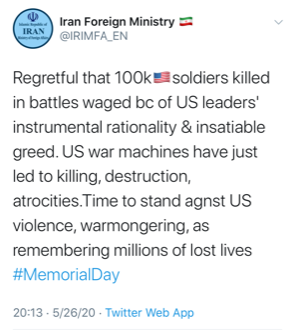 وزارت خارجه:ماشین‌های جنگی آمریکا ره‌آوردی جز کشتار و ویرانی نداشته‌اند