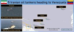 مانیچی ژاپن: پهلو گرفتن نفتکش های ایران ونزوئلا را شادمان کرد