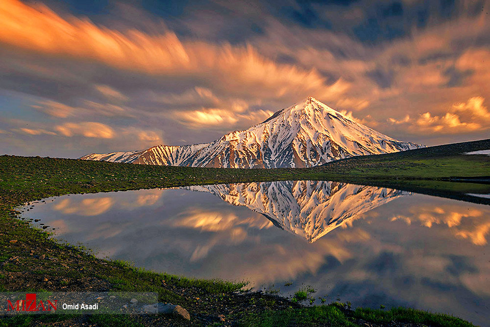 عکس/ تصویری زیبا از قله دماوند