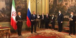 ظریف در نشست خبری با لاوروف: مواضع روسیه و چین را در جهت حفظ برجام و ثبات و امنیت می‌دانیم