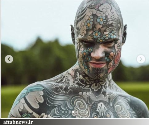 تصاویر| معلم مدرسه‌ای رکورد بیشترین خالکوبی را شکست