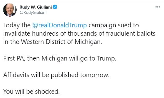 وکیل ترامپ: شوکه خواهید شد؛ پنسیلوانیا و میشیگان به ترامپ برمی‌گردد