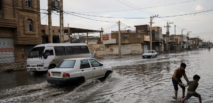 تصاویر| تکرار آبگرفتگی‌های وسیع اهواز در پی اولین بارندگی امسال