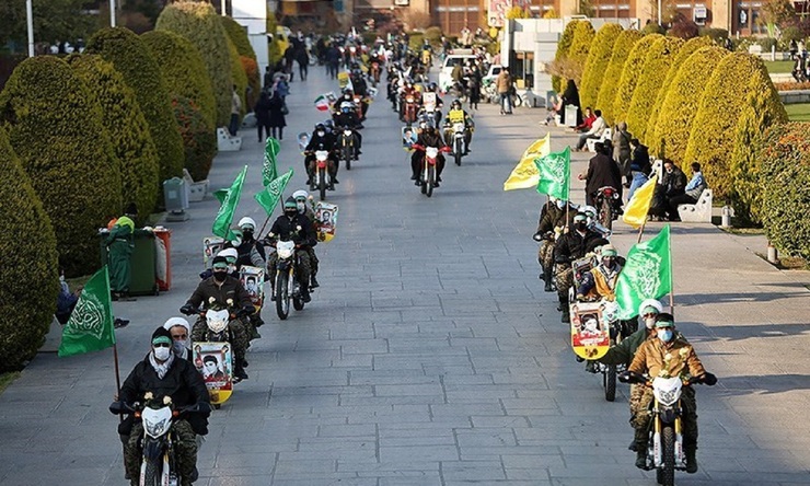 تصاویر| رژه موتورسواران اصفهانی در اوج کرونا