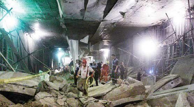 مرگ ۳ کارگر بر اثر سقوط بالابر در مترو تهران