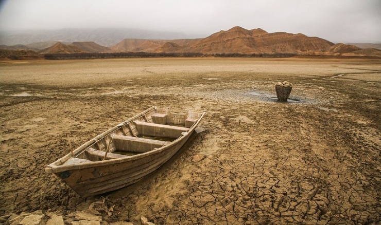 تصاویر| دریاچه سد عبدل‌آباد بجنورد خشک شد