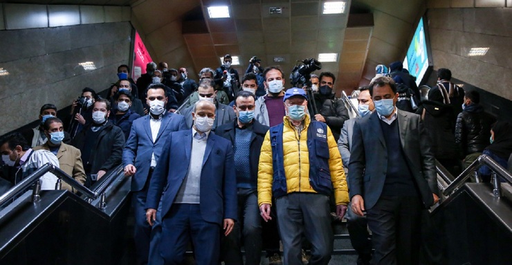 تصاویر| بازدید نماینده سازمان بهداشت جهانی از مترو تهران