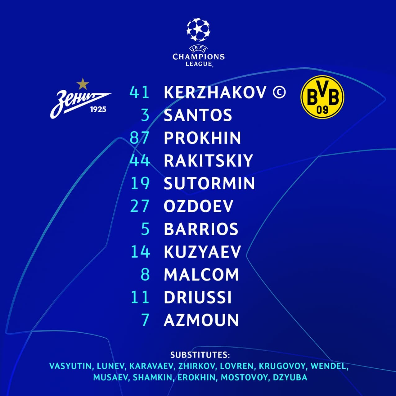 سردار آزمون در ترکیب زنیت مقابل دورتموند/عکس سردار آزمون در ترکیب زنیت مقابل دورتموند/عکس