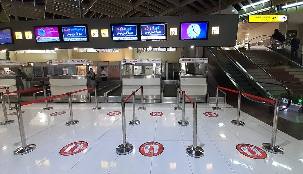 اجرای طرح محافظ‌های ضدکرونای شرکت بادران در فرودگاه مهرآباد