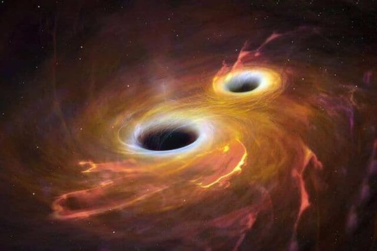 عکس| تلسکوپ‌ها لحظه ادغام دو سیاه‌چاله را شکار کردند