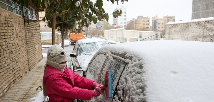 تصاویر| بارش اولین برف پاییزی در مشهد