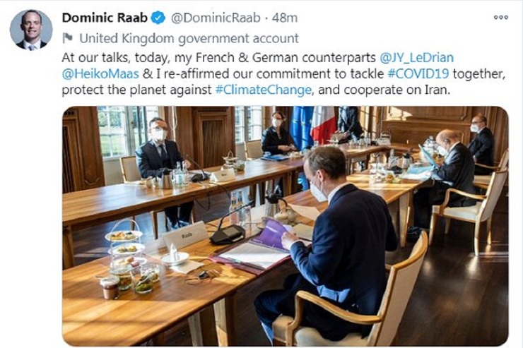 وزیر خارجه انگلیس: با همتایان آلمانی و فرانسوی‌ام درباره ایران رایزنی کردم