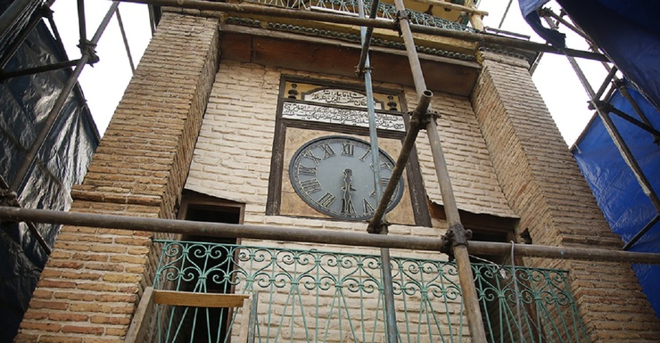 تصاویر| مرمت قدیمی‌ترین ساعت تهران