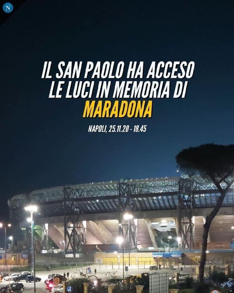 عکس| ادای احترام خاص باشگاه ناپولی به مارادونا